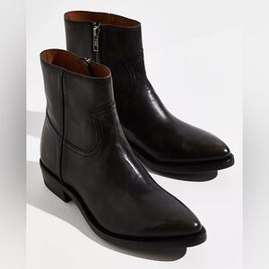 Frye Billy Leather Zip Up Ankle Boots